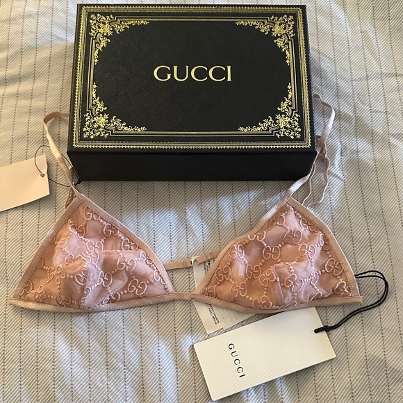 Gucci Other - Gucci Blush Pink Logo Bralette